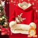 [Рождественская бархатная толстовка с капюшоном] Red Elk Brown_7