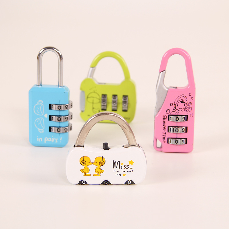 Suitcase Bag Coded Lock Pull Lever Box Backpack Baggage Fitness Room Drawers Wardrobe Student Padlock Mini Locking-Taobao