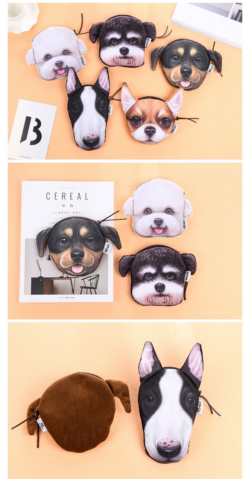 Tuần 8 Hàn Quốc Sáng Tạo Harajuku Wang Xingren Vải Coin Purse Plush Dog Coin Purse Ly Hợp Mèo Fan ví juno
