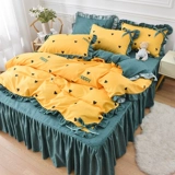 Шелковый комплект, покрывало, простыня, шелковистый пододеяльник для школьников, 4 предмета, скандинавский стиль, европейский стиль, 3 предмета