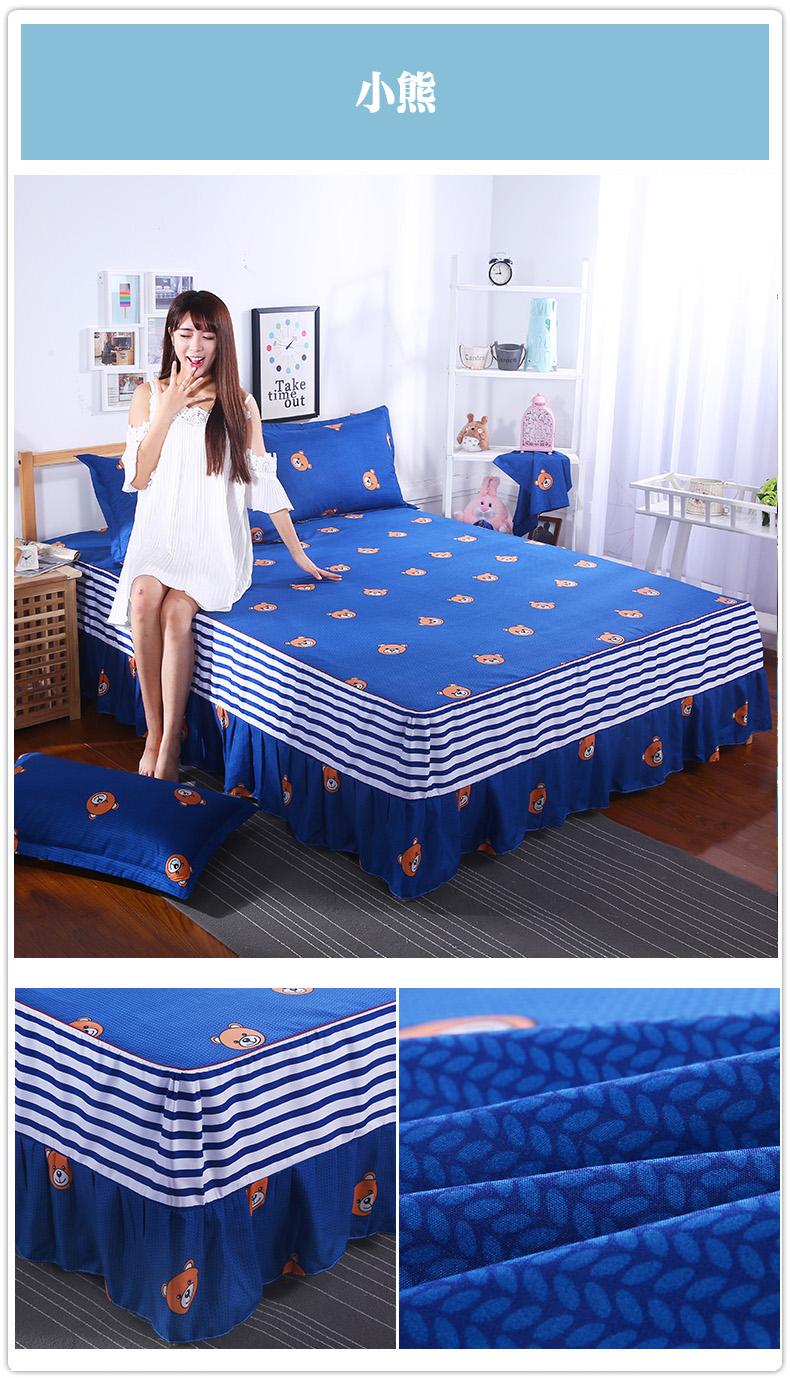 Ou Hui Ya Simmons Giường Cover Bed Set Bed Dress Độc Mảnh Công Chúa Tấm Ga Trải Giường Tấm 笠 1.8 1.5 2.0 m