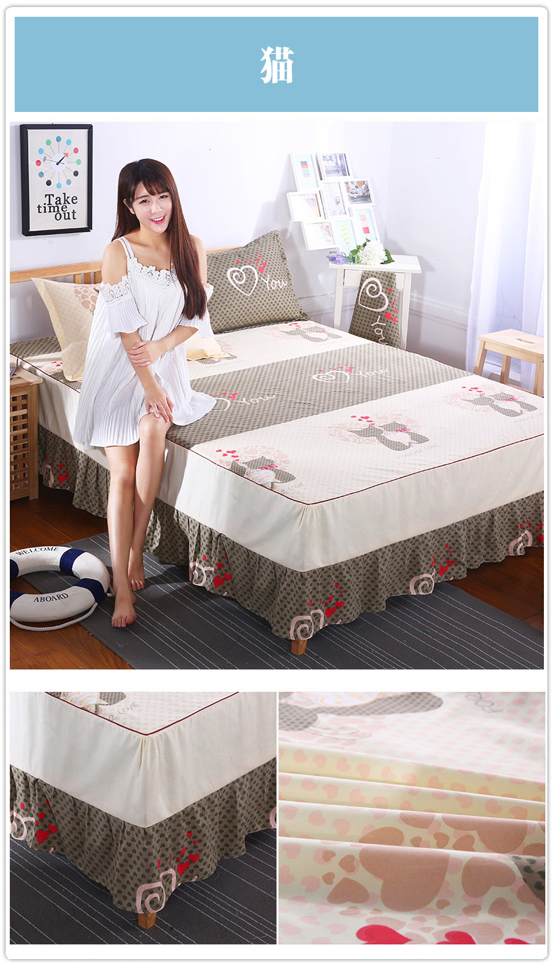 Ou Hui Ya Simmons Giường Cover Bed Set Bed Dress Độc Mảnh Công Chúa Tấm Ga Trải Giường Tấm 笠 1.8 1.5 2.0 m