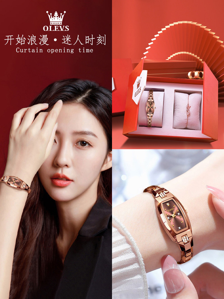 2026 New Women's Watch Brand Genuine Ladies' Watch Elegant Dial Niche Light Luxury Bracelet Watch Luxury Watch