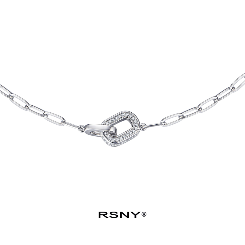 (Single Yichun same style) RSNY chain clavicle chain women's new trendy temperament cold wind necklace light luxury simple