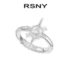 (Tube oak with the same)RSNY Mans star opening ring women's fashion sterling silver simple retro cold niche#Plex