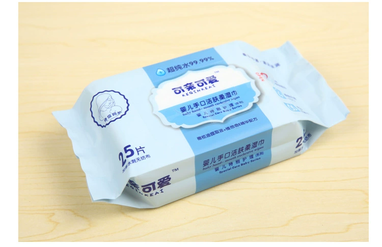 Đáng yêu và dễ thương em bé em bé sơ sinh trẻ em tay miệng đặc biệt ướt khăn lau di động gói 25 khăn ướt đít - Khăn ướt