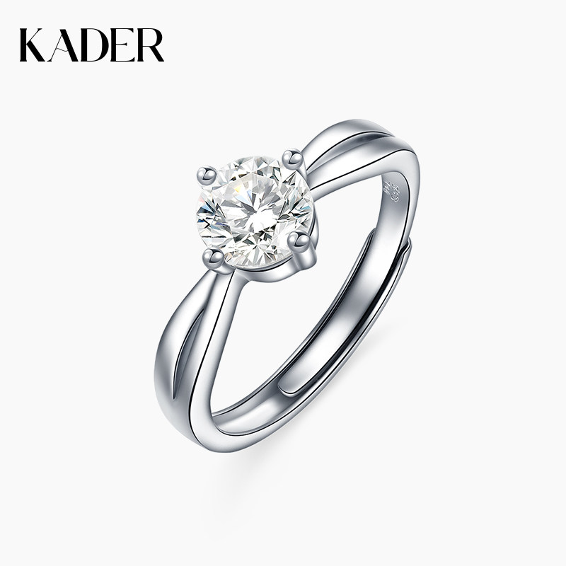 KADER moissanite ring sterling silver diamond ring couple pair ring niche design marriage proposal confession gift to girlfriend