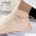 925 sterling silver clover vòng chân nữ sinh viên Nhật Bản và Hàn Quốc phiên bản của Sen đơn giản thời trang sexy bạn gái cá tính chân chuỗi