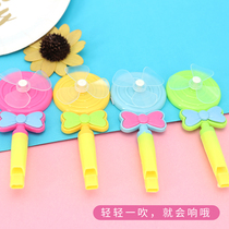 Puzzle whistle Blow whistle Childrens windmill whistle toy stall toy Six day kindergarten gift under 1 yuan