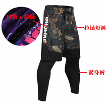 Passers-by Wang Elite Basketball Pants Fake Two Basketball Pants There are pocket zipper on both sides of the street