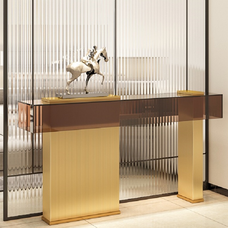 Light luxury entrance cabinet strip case modern simple into the home end view ultra-thin narrow several into the entrance hall Italian style decorative table