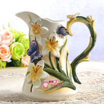 Fangya Konggu Orchid Ceramic Vase Home Wedding Gift Ornament Vase TV Cabinet Wine Cabinet Porch Cabinet
