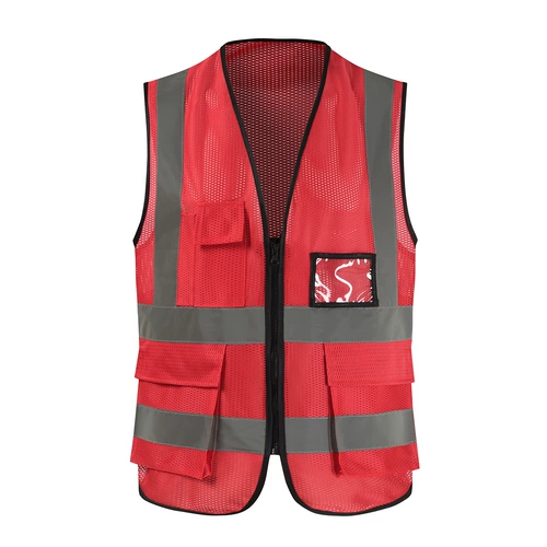 Летний светоотражающий безопасный жилет для работы, с печатью вашего логотипа