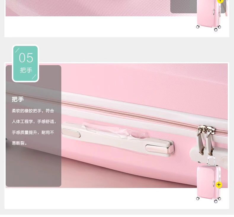 Phiên bản tiếng Hàn của trường hợp xe đẩy nữ nhỏ tươi 20 inch 24 inch phổ biến bánh xe sinh viên đại học thủy triều màu kẹo vali châu Âu và Mỹ balo kéo