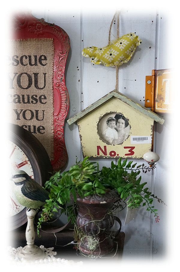 Export proofing orphan antique wall-mounted fabric bird house photo frame country style no fold