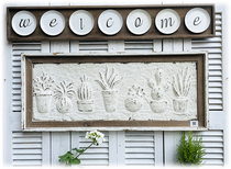 Solitude solid wood iron retro for old depth relief potted overlong wall-mounted Classic wall decoration nostalgic style