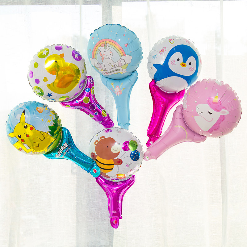 Children's birthday balloon party decoration supplies handheld stick Balloon toy Baby birthday decoration refueling stick