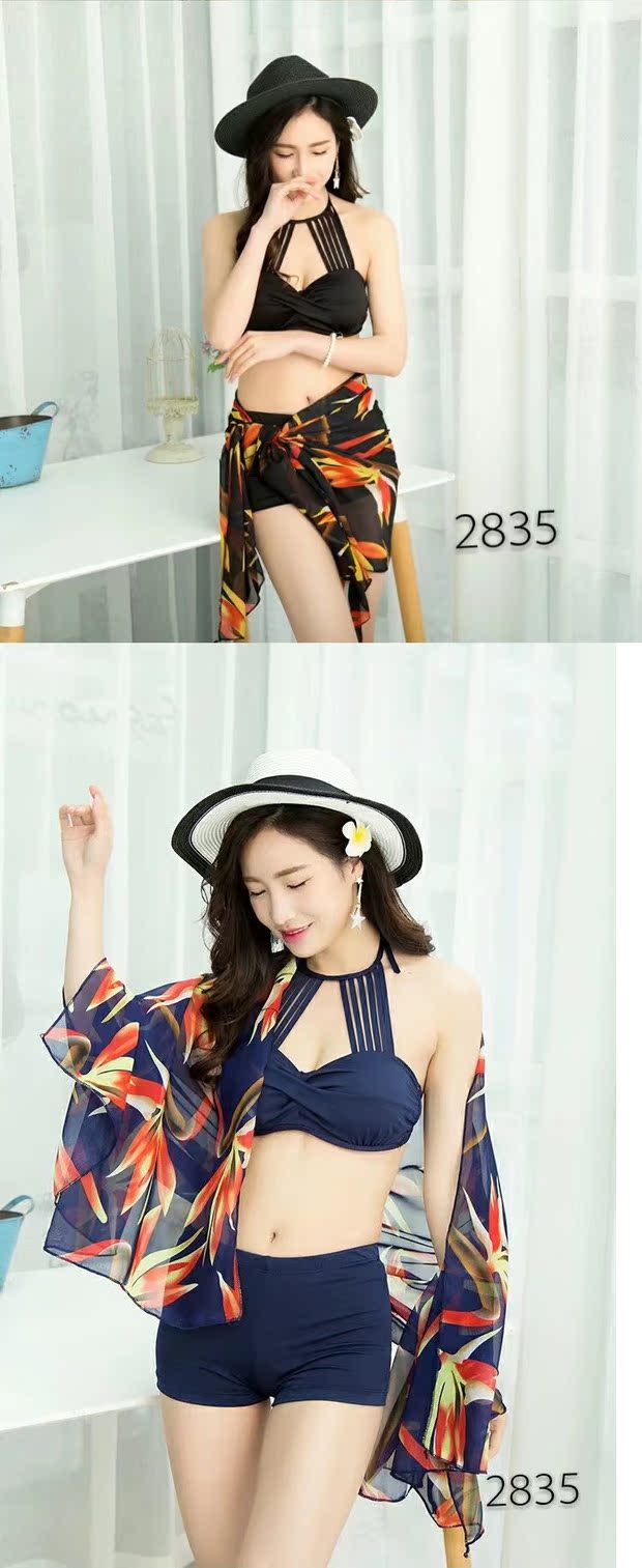 Bộ đồ bơi bikini bikini mới của châu Âu và Mỹ bộ bơi dài tay nữ