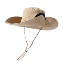 Western cowboy hat womens summer large brim camping fisherman hat sun protection sunshade outdoor travel mountaineering hiking hat men