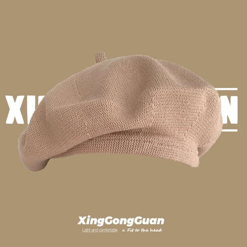 Черный демисезонный брендовый берет, японская трикотажная шапка, популярно в интернете