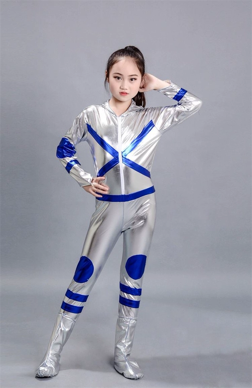 Công nghệ cảm giác quần áo trẻ em tương lai biểu diễn rô bốt sân khấu biểu diễn quần áo phi hành gia không gian phù hợp với khiêu vũ hiện đại - Trang phục