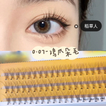 Scarecrow 0 07 false eyelashes female natural simulation segmented hair single cluster self-grafting planting super soft eyelashes