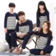 Bộ đồ ngủ bố mẹ cotton dài tay mùa xuân và mùa thu cho bé trai và bé gái dễ thương