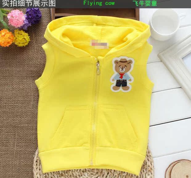 Mùa xuân và mùa thu quần áo nam và nữ áo len có khóa kéo mẫu áo len gile trẻ em 
