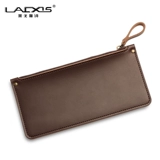 Длинный бумажник, кожаная универсальная ретро сумка с молнией, из натуральной кожи