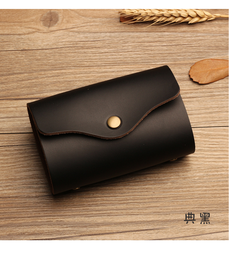 Gói thẻ retro Thẻ nam nhiều thẻ ID bằng da thẻ ngân hàng dung lượng lớn dành cho nữ đơn giản đón con ngựa điên - Chủ thẻ ví gucci