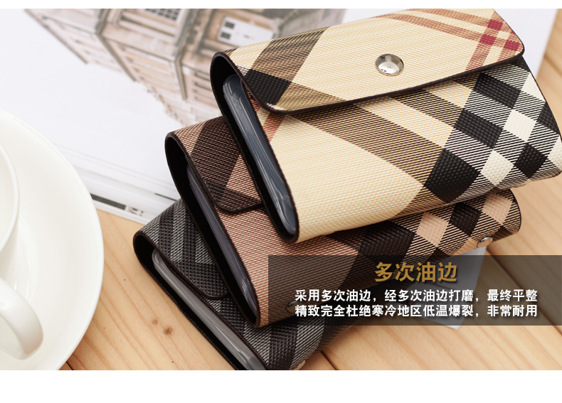 Phiên bản tiếng Hàn của gói thẻ nhỏ Thẻ phụ nữ đặt nhiều vị trí thẻ kẻ sọc siêu mỏng Gói thẻ nam thẻ ngân hàng dung lượng lớn ví gucci nam
