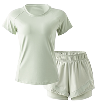 Fitness clothing set European and American shorts yoga internet celebrity sports dopamine professional running female sense high-end sense of ironing