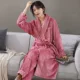 Розовая красная розовая женская халата+брюки