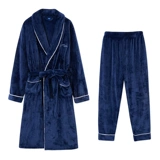 Демисезонный банный халат для влюбленных, фланелевая флисовая коралловая бархатная длинная пижама, увеличенная толщина