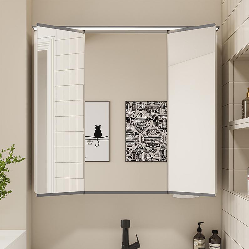 2026 New Japanese-Style 70% off-Layer Resin Human Body Sensor Mirror Cabinet Bathroom Adjustable Partition Mirror Cabinet