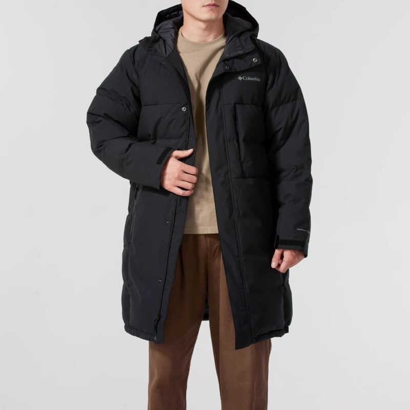 Columbia Outdoor 24 Autumn/Winter New Gold Dot Thermal Cold-Proof Warm Mid-Length down Jacket for Men