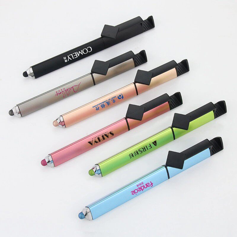 Mobile phone stand neutral signature water-based pen custom-made advertising logo office wholesale touch screen triangle QR code