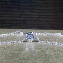 Imported D-color diamond bracelet female 18k platinum rose gold simple single diamond moisanishi bracelet with certificate