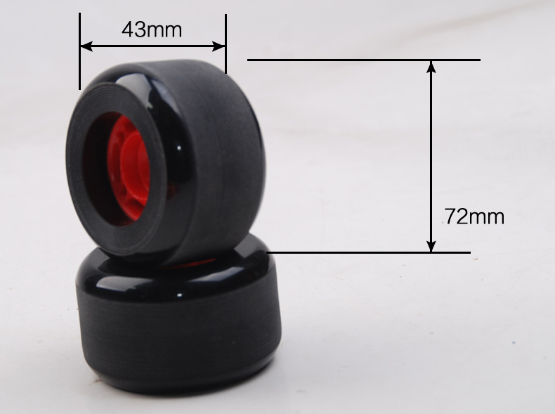 72PU cá nhỏ bánh xe ván trượt rộng bánh xe đường phố bánh xe lớn bốn bánh xe đường mài bánh xe cao đàn hồi chống mài mòn không có tiếng ồn - Trượt băng / Trượt / Thể thao mạo hiểm giày trượt patin có đèn led