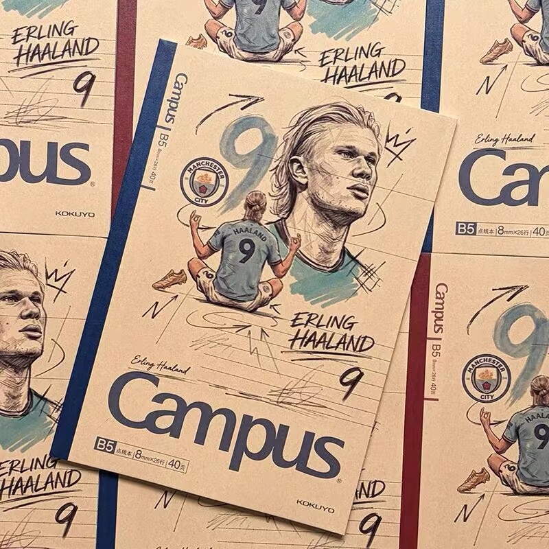 New Japanese Kokuyo B5 Notebook Football Superstar World Cup Pain Notebook DIY Lined Notebook