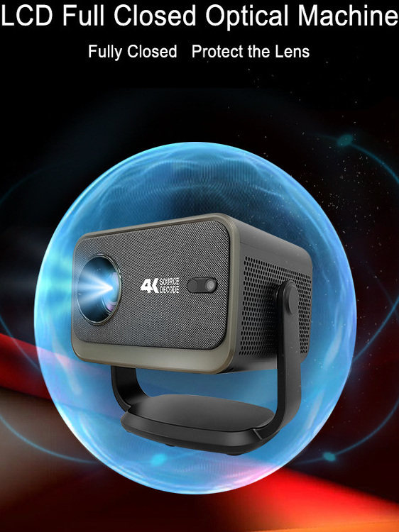 New Overseas Projector, Ultra-High Definition, High Brightness, Eye Protection, Fully Automatic Focus, Home Use, Daytime Direct Projection, Living Room, Bedroom, Overseas Version Projector, Can Be Connected to Switch