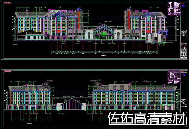 T1505-五星级酒店建筑设计方案文本及CAD建筑施工图纸 平面...-3