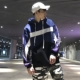 Các mẫu mùa thu đông 2018 Châu Âu và thương hiệu thủy triều Hoa Kỳ cộng với áo len nhung nam hoodie hip hop xu hướng khâu áo khoác hiphop hoang dã