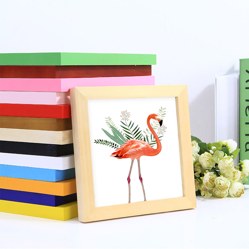 Solid Wood Square Photo Frame Hanging Wall Creativity Seven Inch 12 12 16 16 20 20 24 24 Personality Pendulum Bench Drilling Machine Stone Frame Mounting