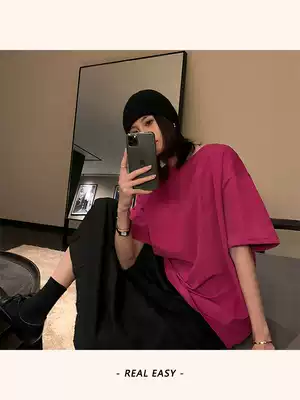 Ayi 4 color basic white T-shirt female loose Joker Korean casual cotton inner jacket short sleeve shirt