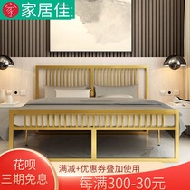 European style modern minimalist Princess iron bed iron frame steel frame double single adult children 1 2 1 5 1 8 meters