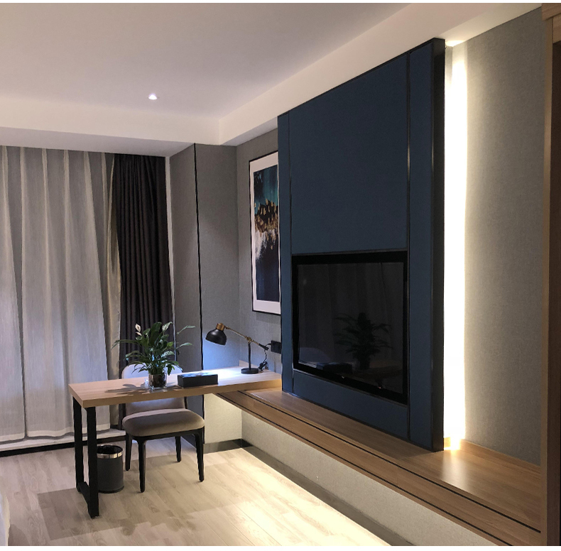 Khách sạn khách sạn phòng căn hộ đơn giường ngủ Phòng tiêu chuẩn 1,8 mét phòng đôi đầy đủ nội thất giường theo tùy chỉnh - Nội thất khách sạn kệ để tivi
