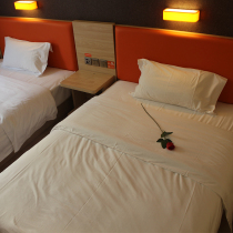 Quick hotel-style standard room full furniture room rental house soft bag bedside table backrest Board hotel bed box rack