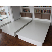 Express Hotel Furniture Apartment Single Double Bed Guest Room Bed Box Rack Homestay All Suite Furniture Standard Bed