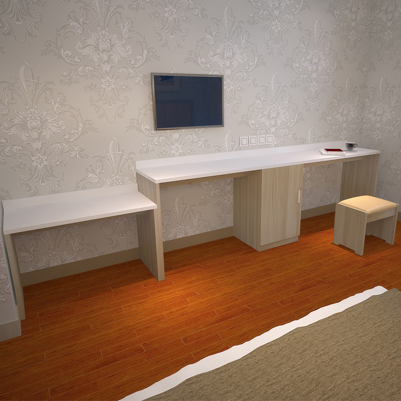 Business Hotel Simple Table Guesthouse Luggage Cabinet Desk Quick Guesthouse Hotel with a minimalist TV cabinet